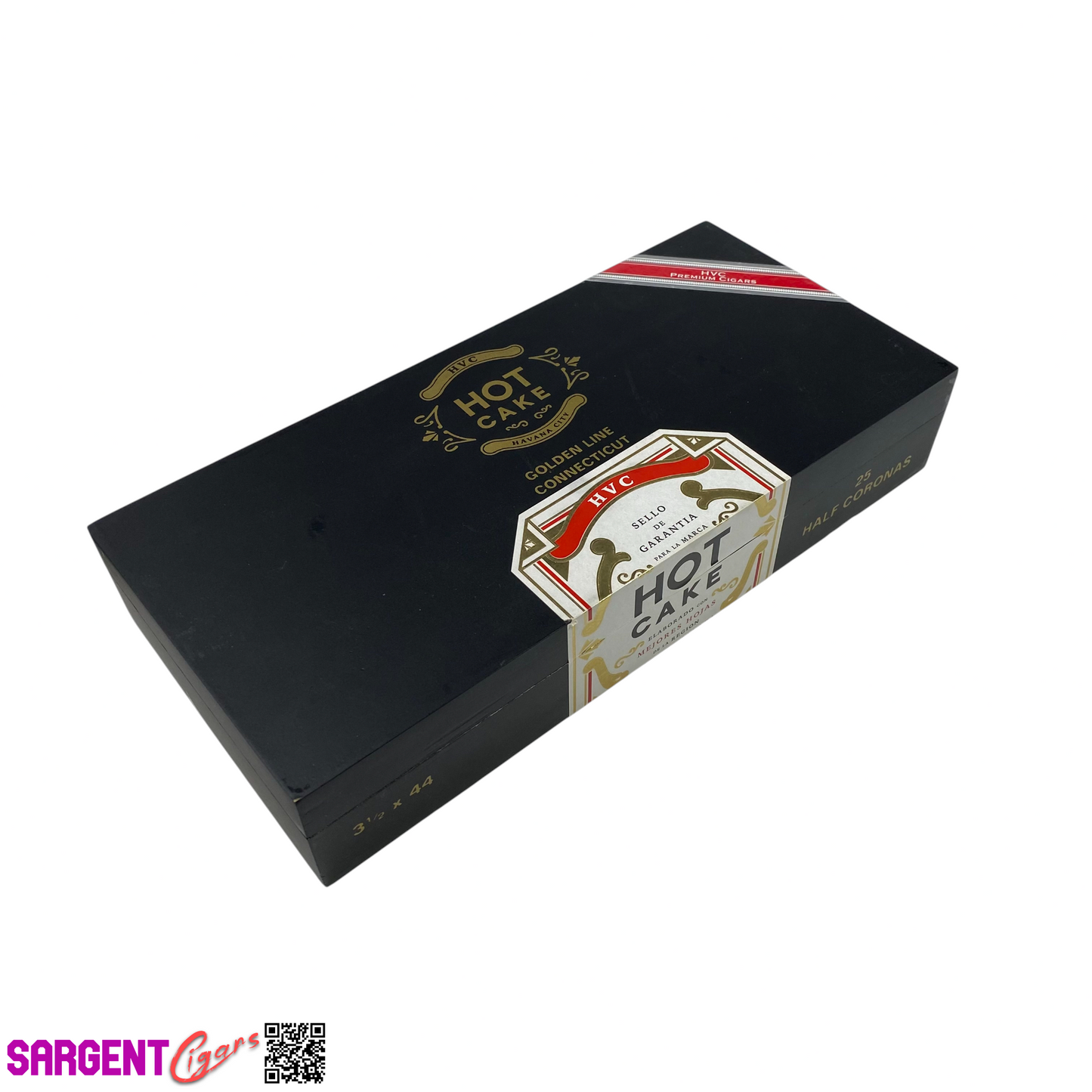 HVC Hot Cake Half Corona Empty Wooden Cigar Box 10x4.75x2