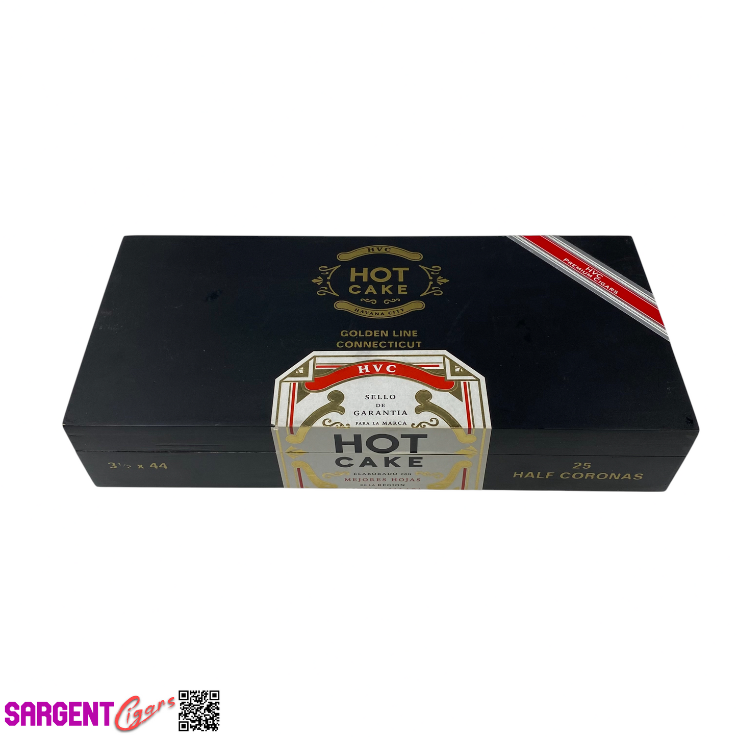 HVC Hot Cake Half Corona Empty Wooden Cigar Box 10x4.75x2