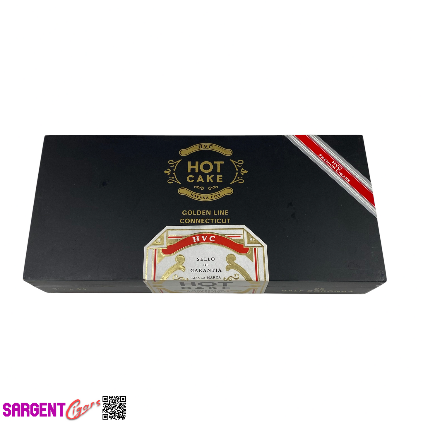 HVC Hot Cake Half Corona Empty Wooden Cigar Box 10x4.75x2