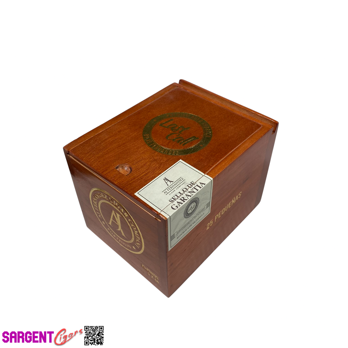 Aj Fernandez Pequenas Empty Wooden Cigar Box 4.75x6.25x4.5