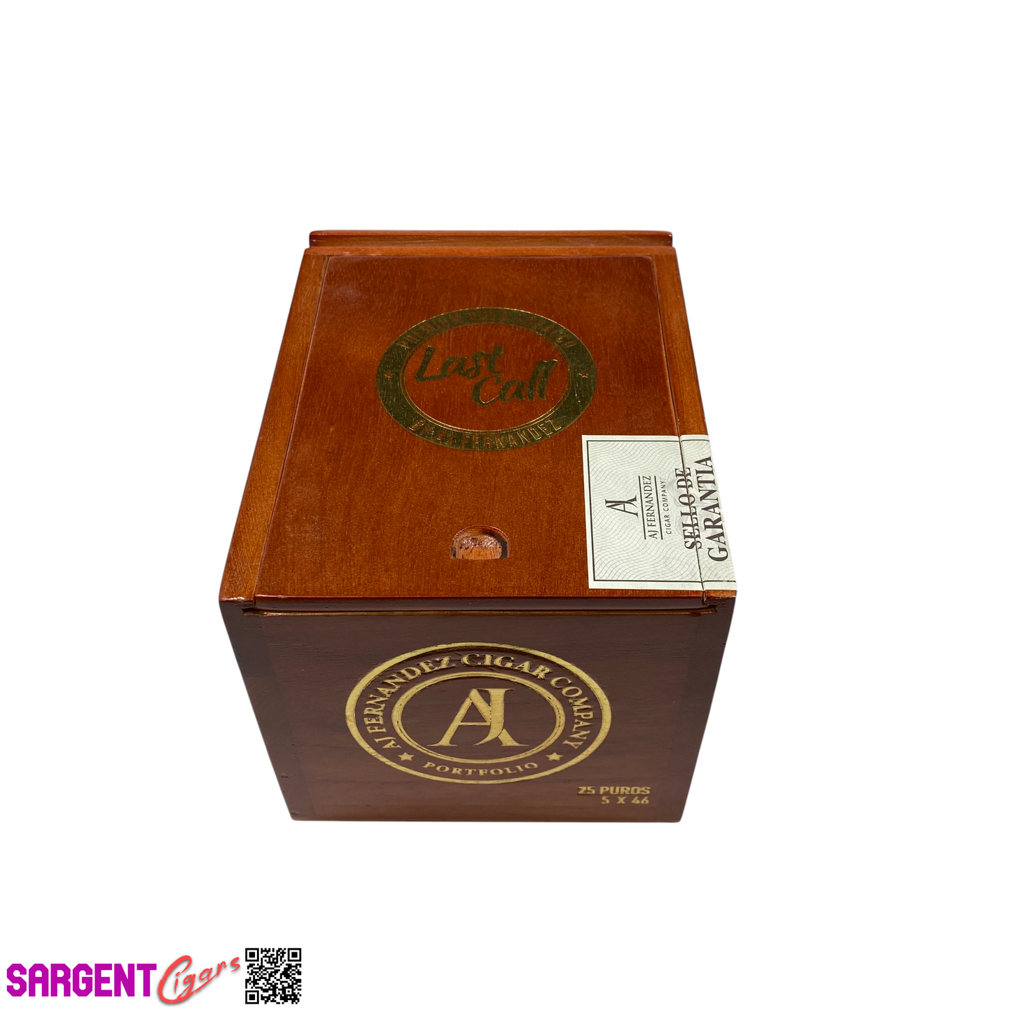 Aj Fernandez Pequenas Empty Wooden Cigar Box 4.75x6.25x4.5