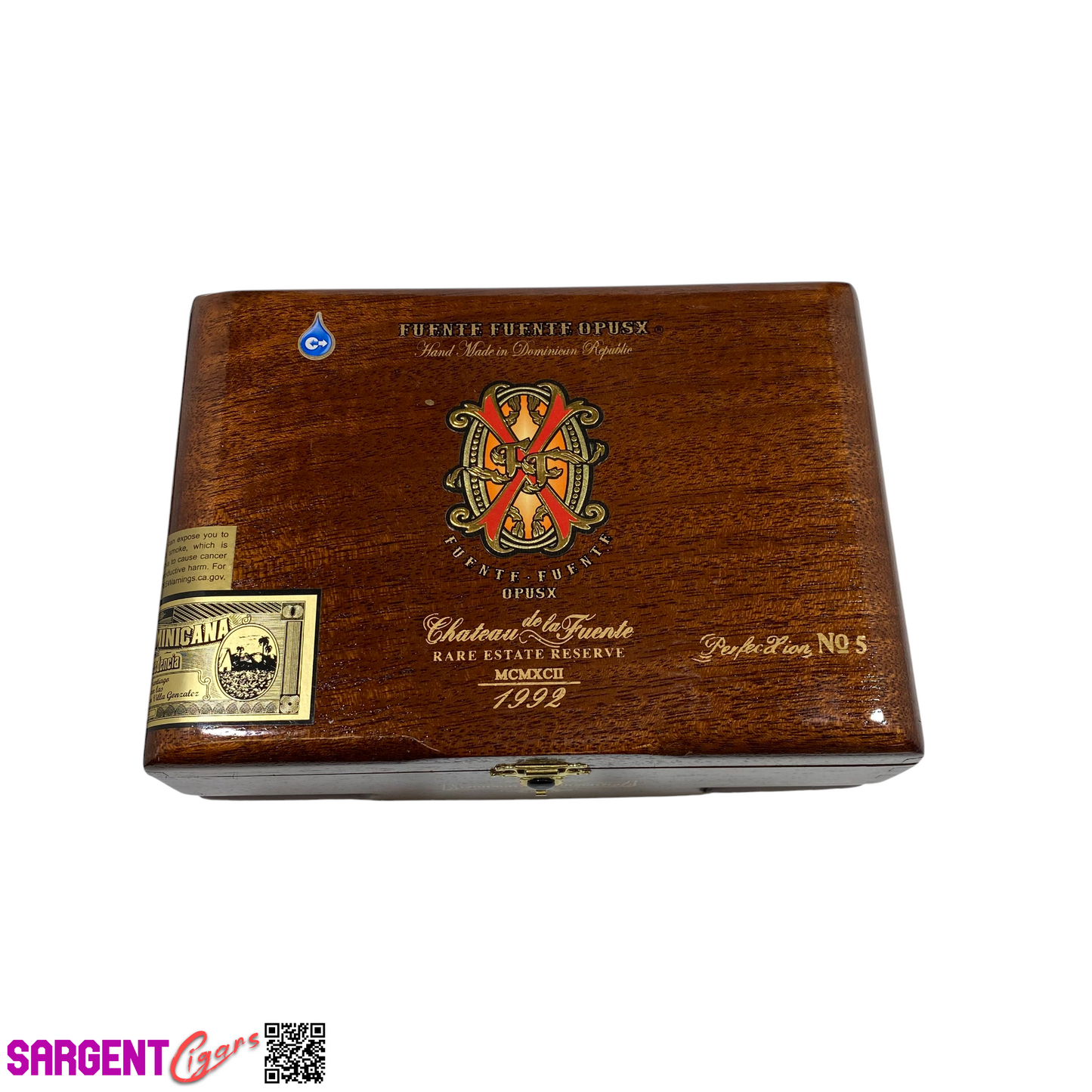 Arturo Fuente Opus X Perfection No5 Empty Wooden Cigar Box 8.5x6x3.25 (1)