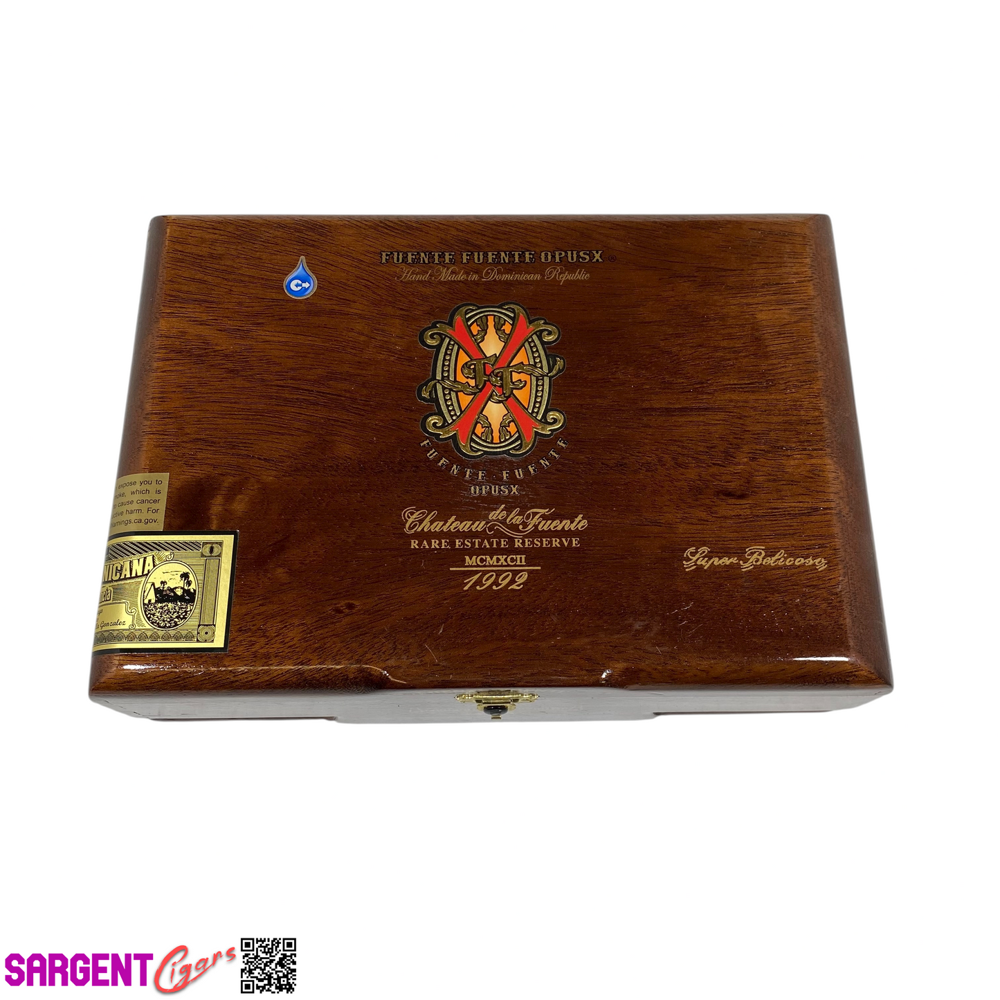 Arturo Fuente Opus X Super Belicoso Empty Wooden Cigar Box 9.75x6.75x3
