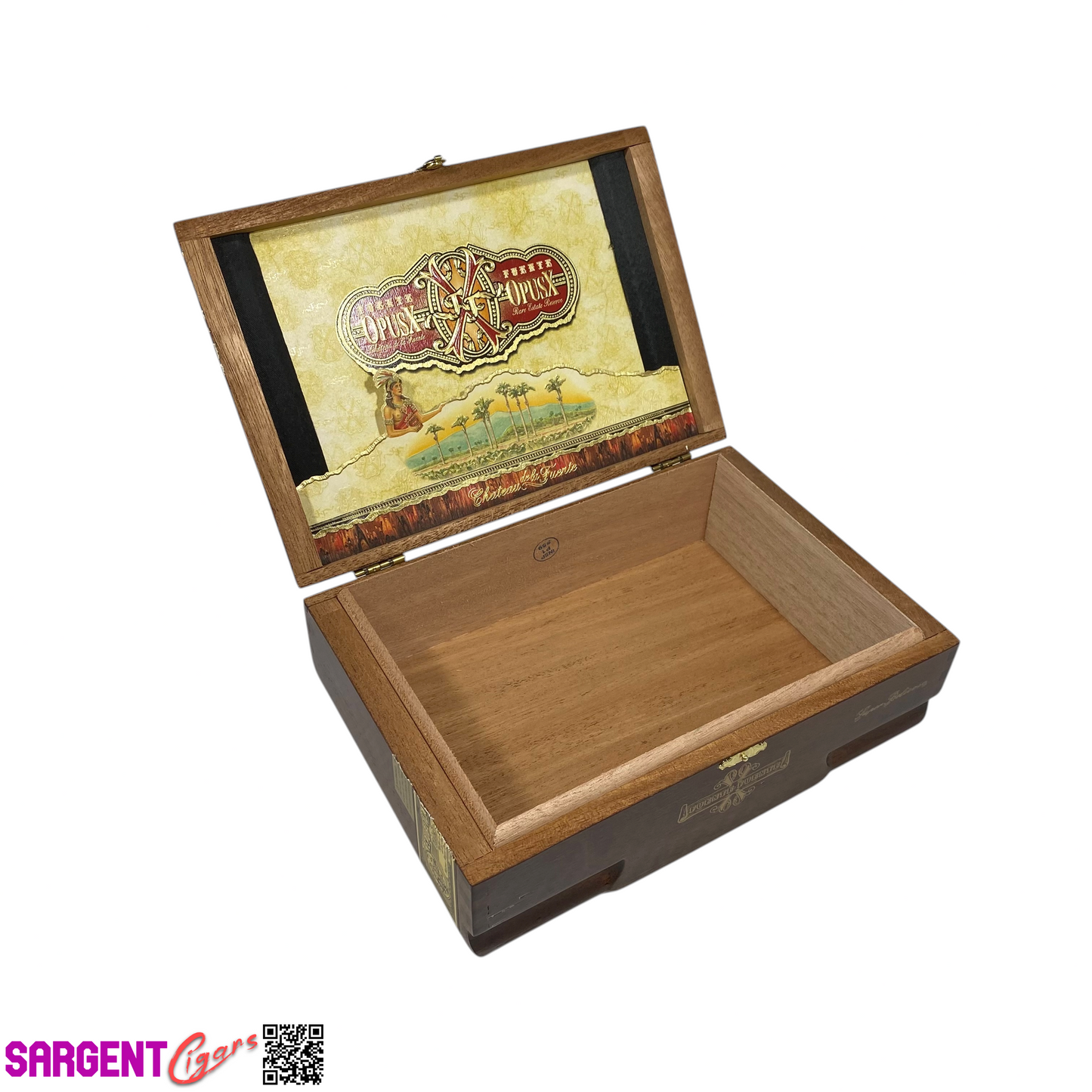 Arturo Fuente Opus X Super Belicoso Empty Wooden Cigar Box 9.75x6.75x3