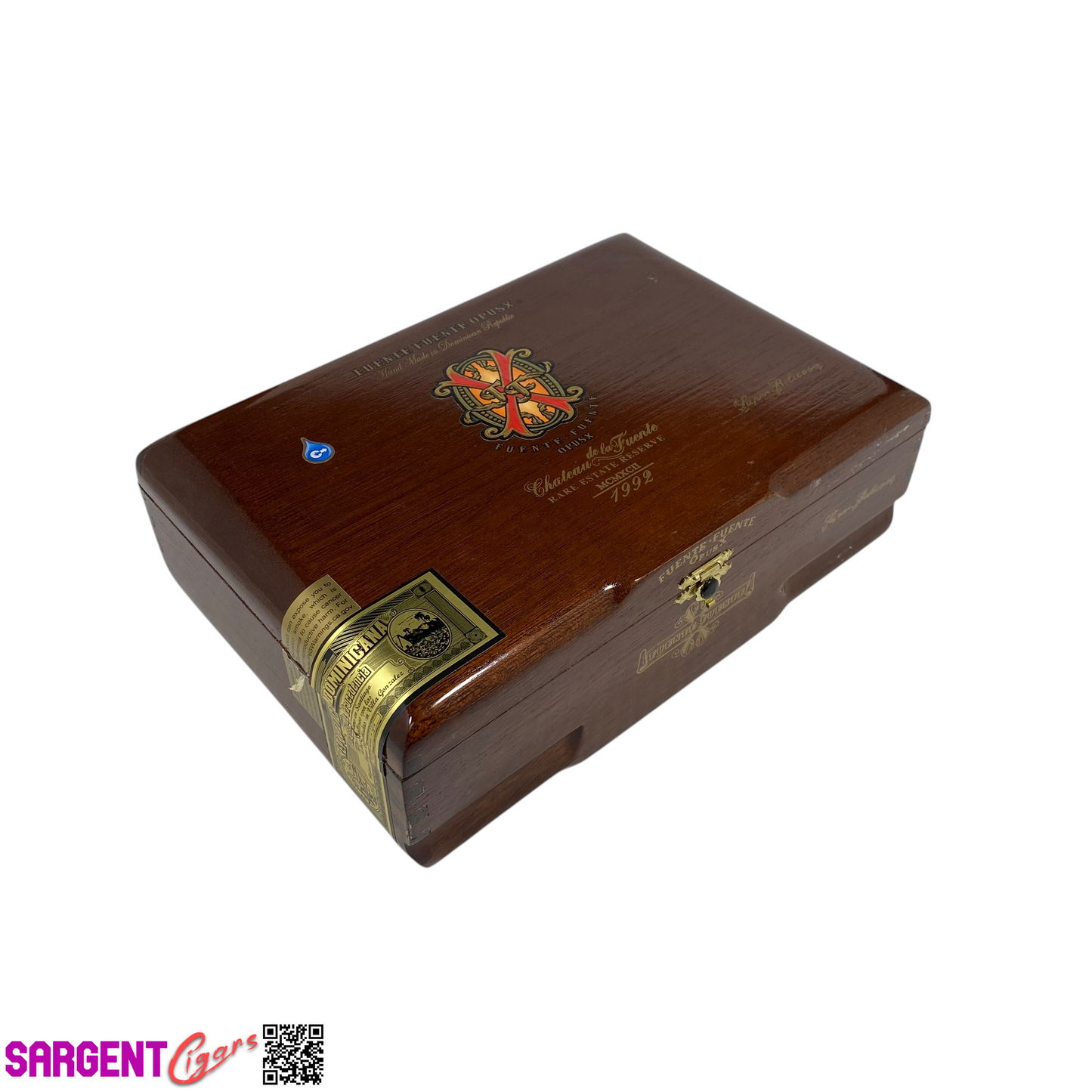 Arturo Fuente Opus X Super Belicoso Empty Wooden Cigar Box 9.75x6.75x3 (1)