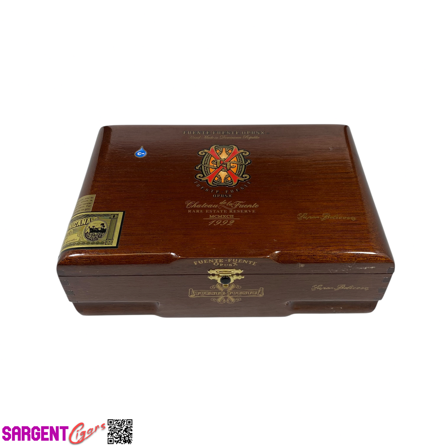 Arturo Fuente Opus X Super Belicoso Empty Wooden Cigar Box 9.75x6.75x3 (1)