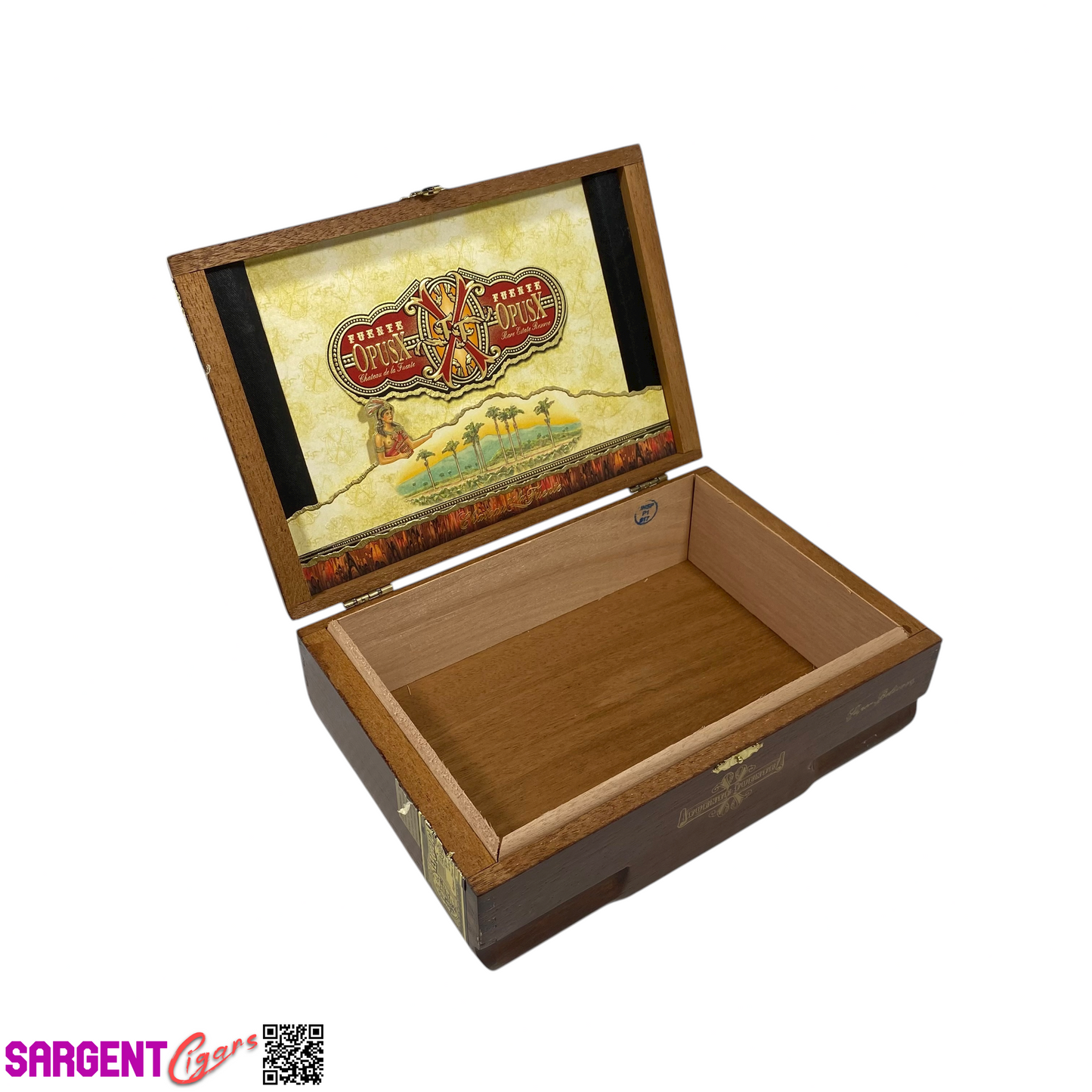 Arturo Fuente Opus X Super Belicoso Empty Wooden Cigar Box 9.75x6.75x3 (1)