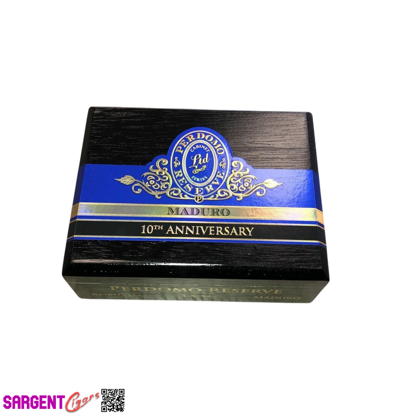 Perdomo 10th Anniversary Maduro Robusto Empty Wooden Cigar Box 8x6x3.5
