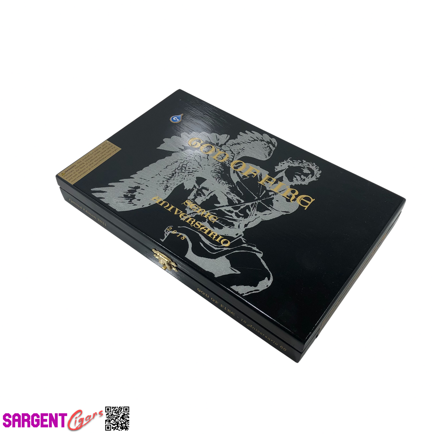 Arturo Fuente God Of Fire Aniversario No60 Empty Wooden Cigar Box 9.75x6.5x1.25