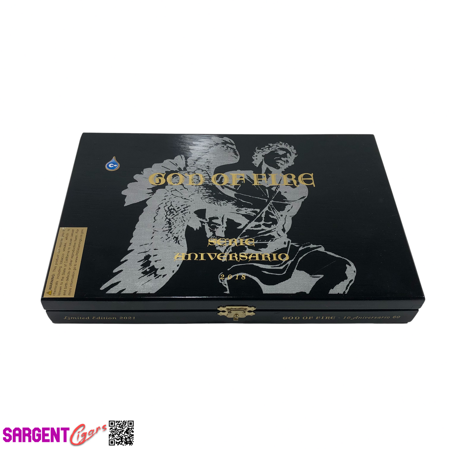 Arturo Fuente God Of Fire Aniversario No60 Empty Wooden Cigar Box 9.75x6.5x1.25
