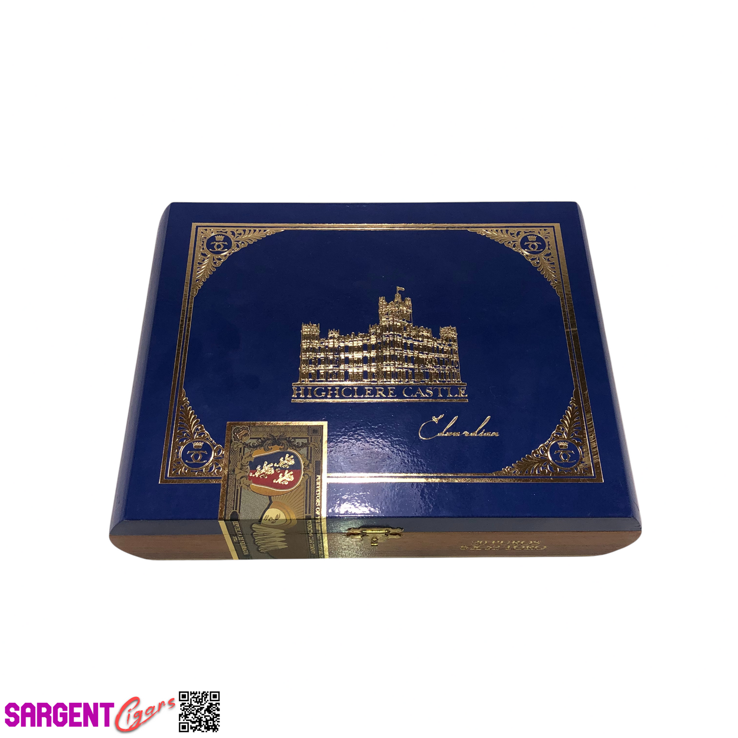 Highclere Castle Toro Empty Wooden Cigar Box 9.75x7.25x2.25