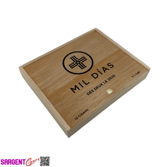 Mil Dias Des Deux LE 2025 Empty Wooden Cigar Box 8.25x6.75x1.25