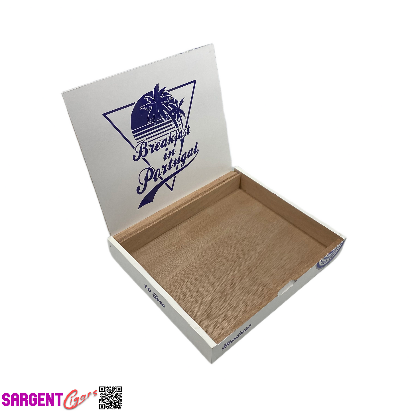 Room 101 Breakfast in Portugal Empty Wooden Cigar Box 8.25x7x1.25