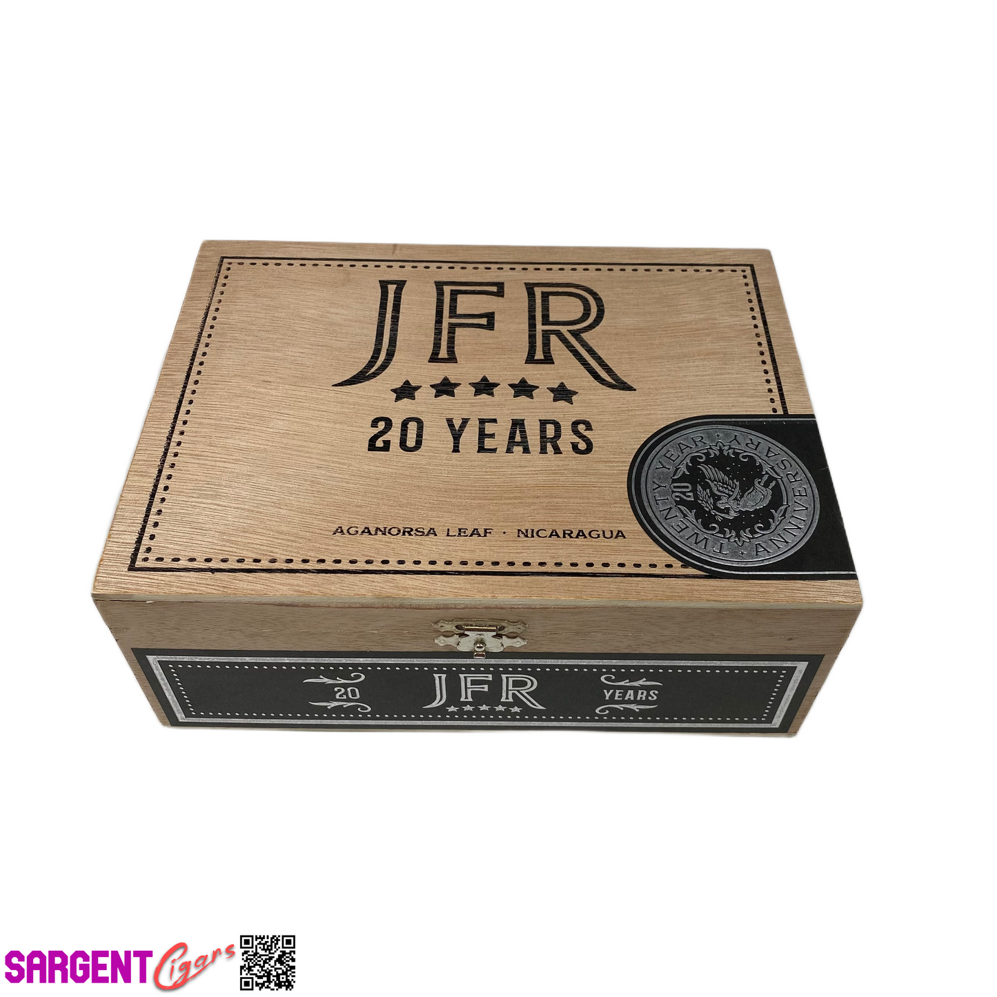 JFR 20th Empty Wooden Cigar Box 8x6x3