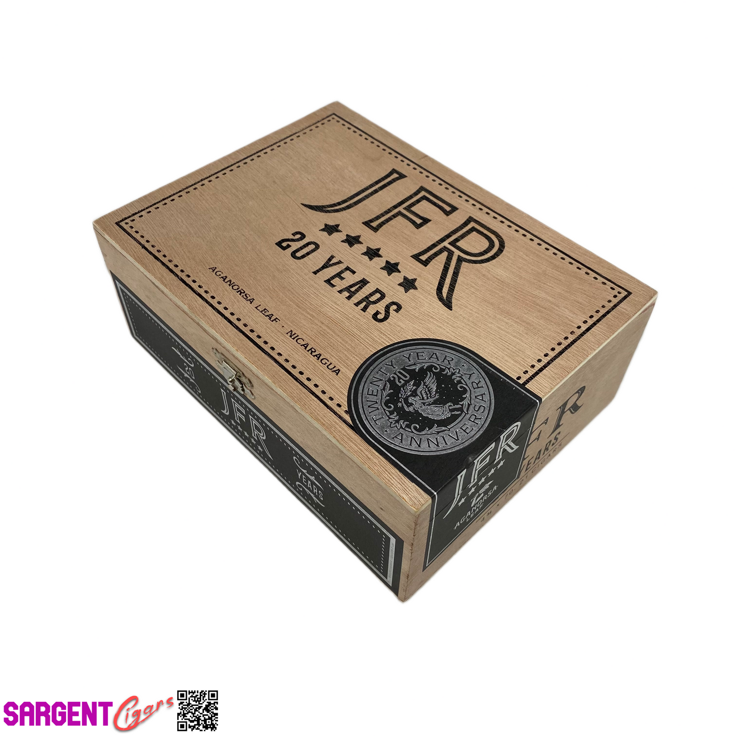 JFR 20th Empty Wooden Cigar Box 8x6x3