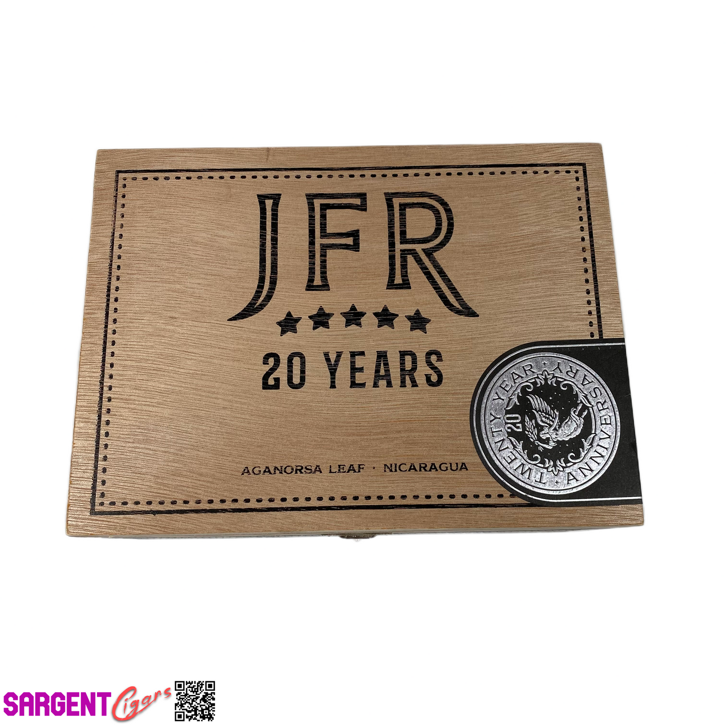 JFR 20th Empty Wooden Cigar Box 8x6x3