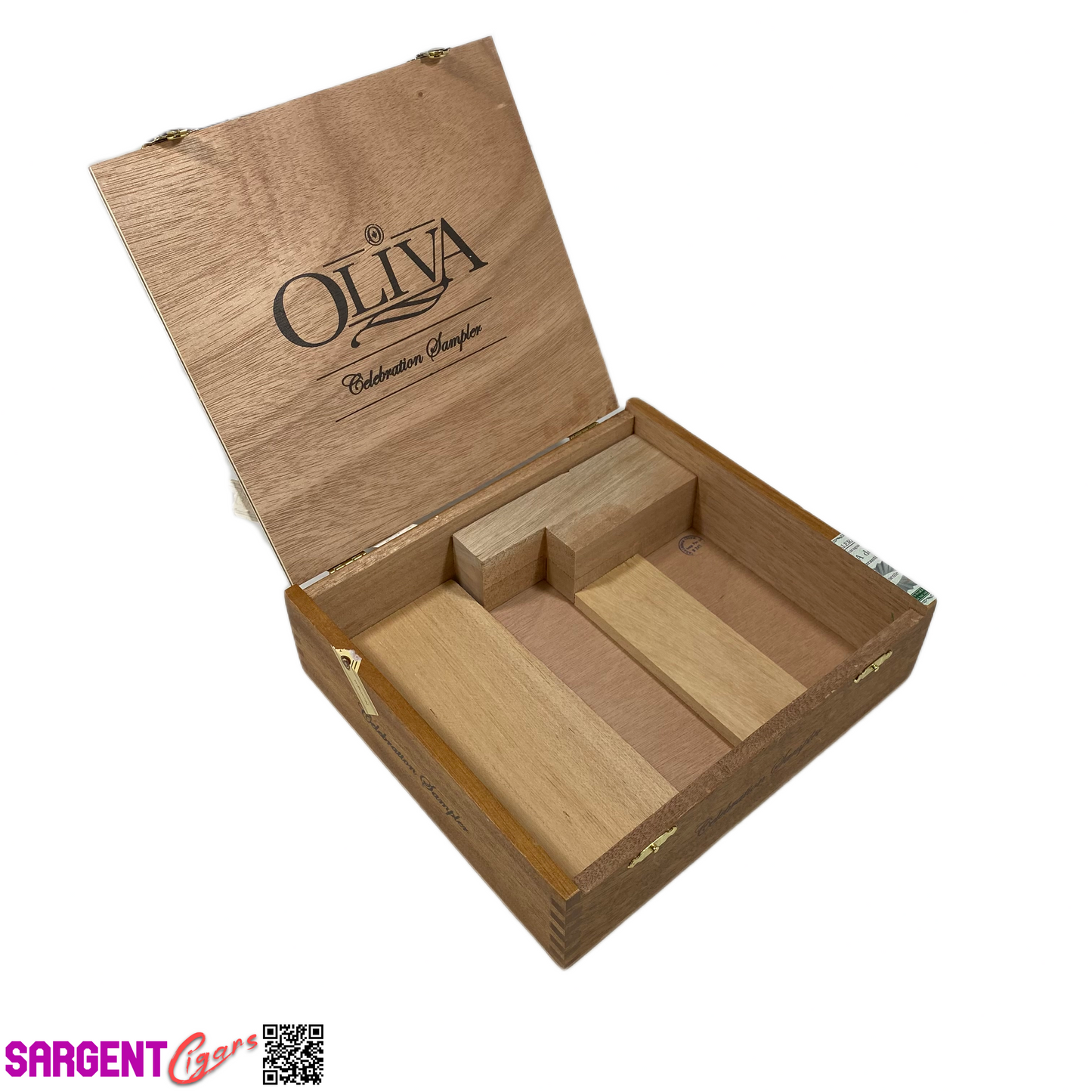 Oliva Celebration Sampler Empty Wooden Cigar Box 8.75x8x2.25