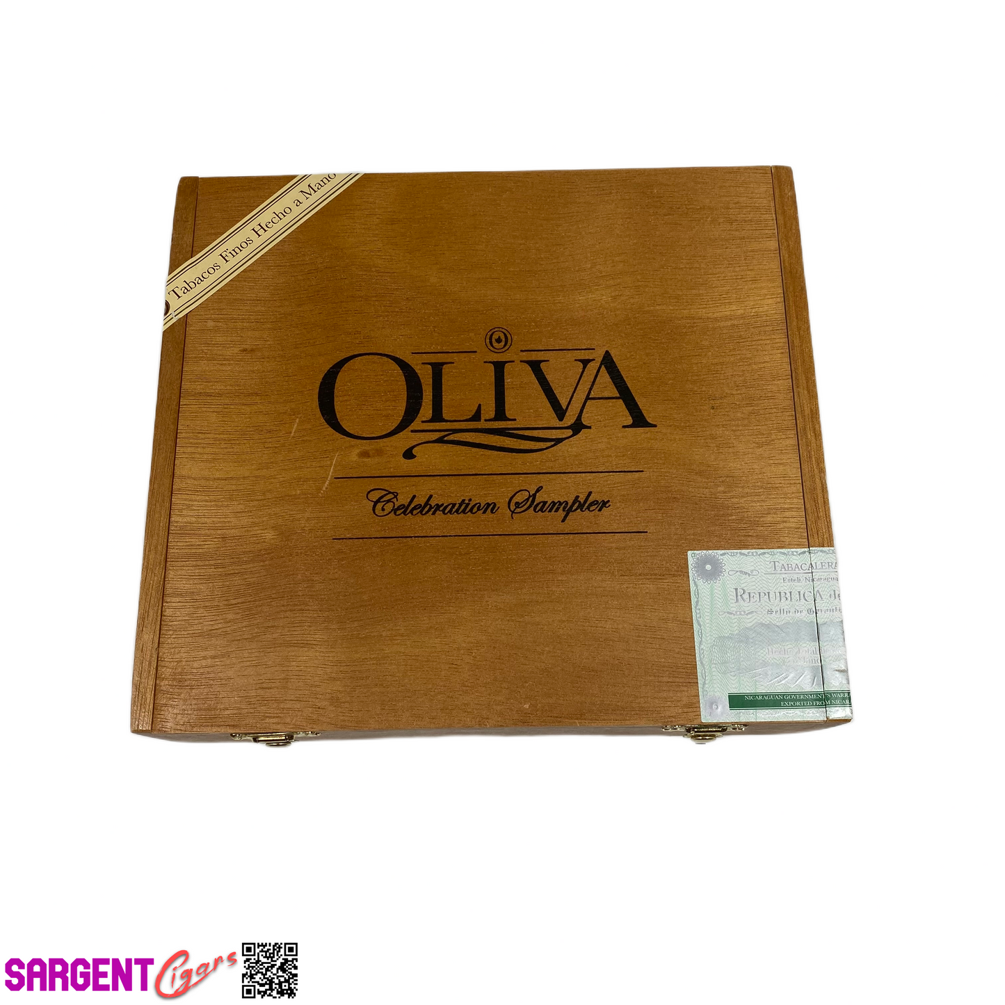 Oliva Celebration Sampler Empty Wooden Cigar Box 8.75x8x2.25