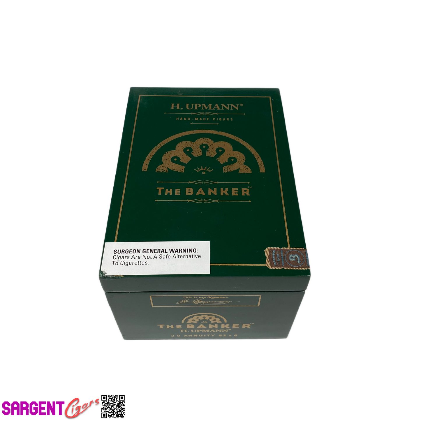 H Upmann The Banker Annuity Empty Wooden Cigar Box 5x7x3.75