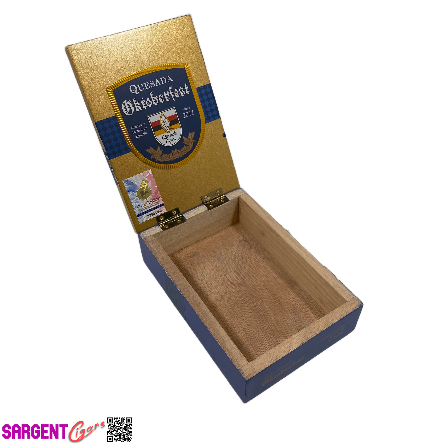 Quesada Oktoberfest Empty Wooden Cigar Box 4.75x7x2