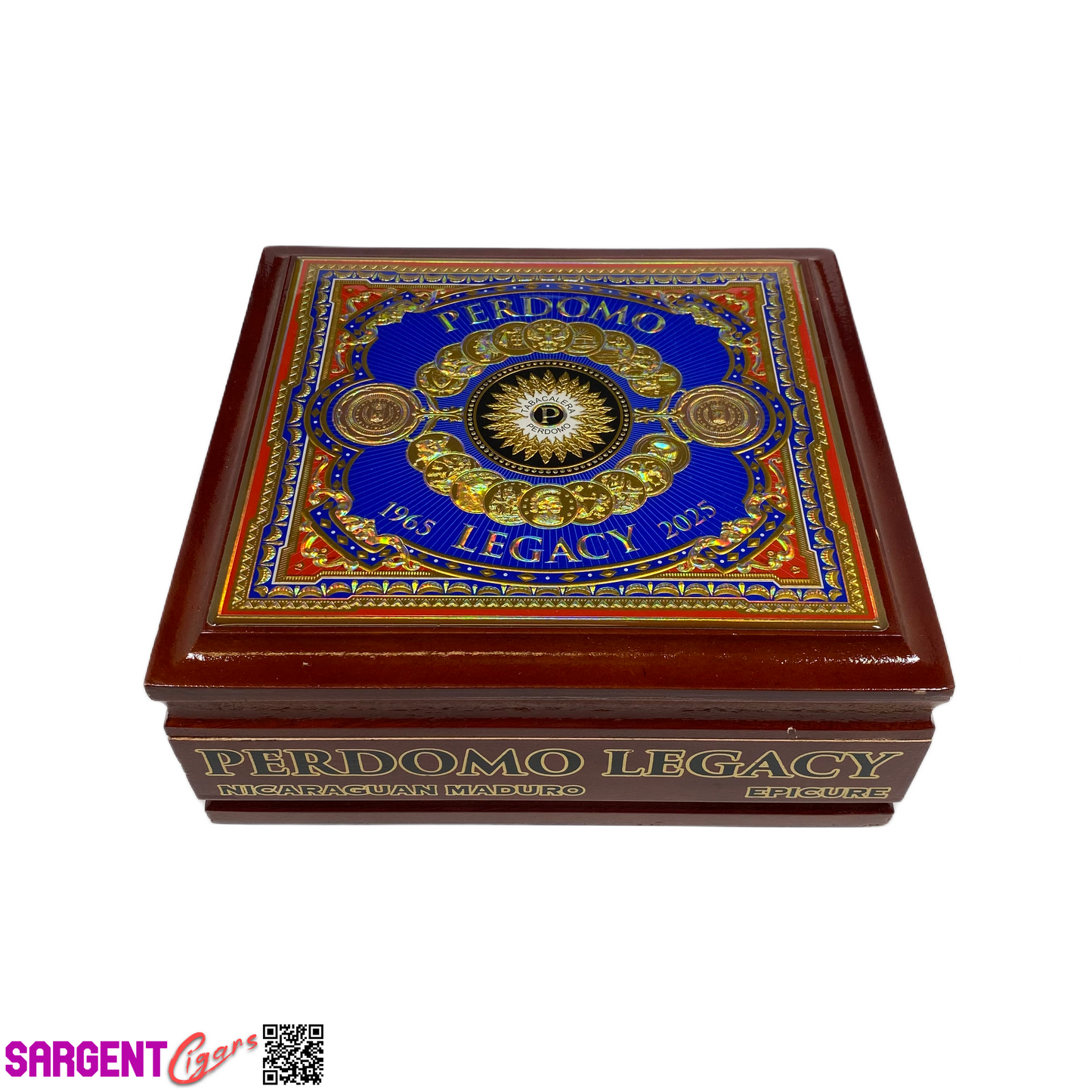 Perdomo Legacy Maduro Epicure Empty Wooden Cigar Box 8x7.5x3.25
