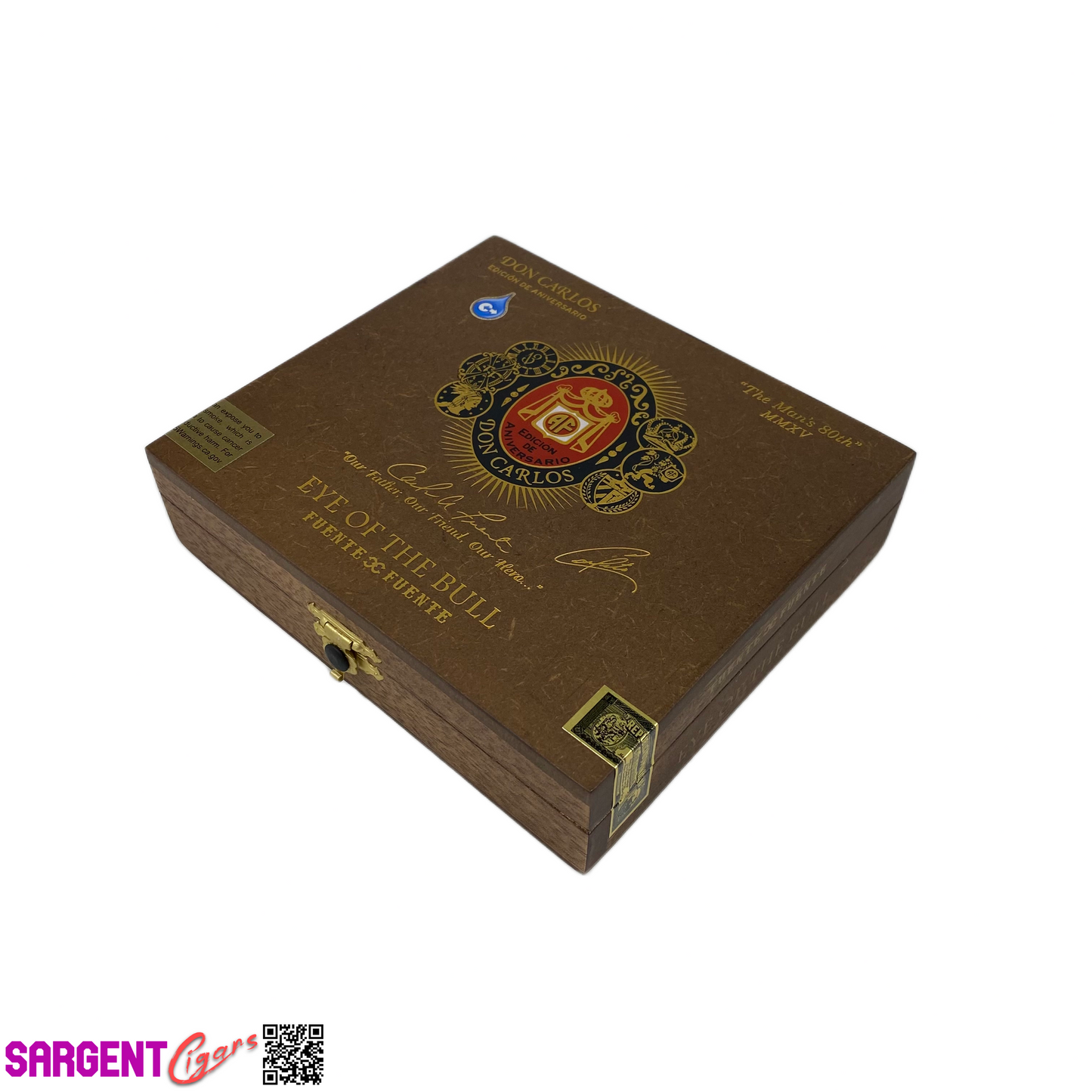 Arturo Fuente Eye of the Bull Empty Wooden Cigar Box 6x5.5x1.5
