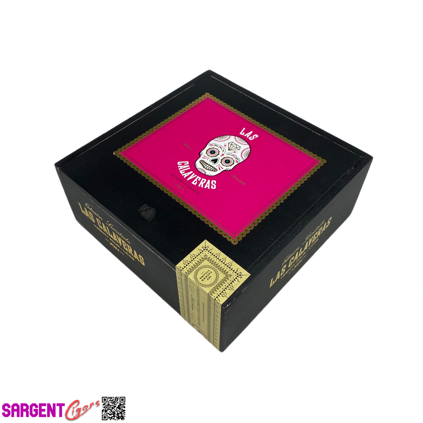 Las Calaveras 2024 LC48 Empty Wooden Cigar Box 6.75x6.75x2.75