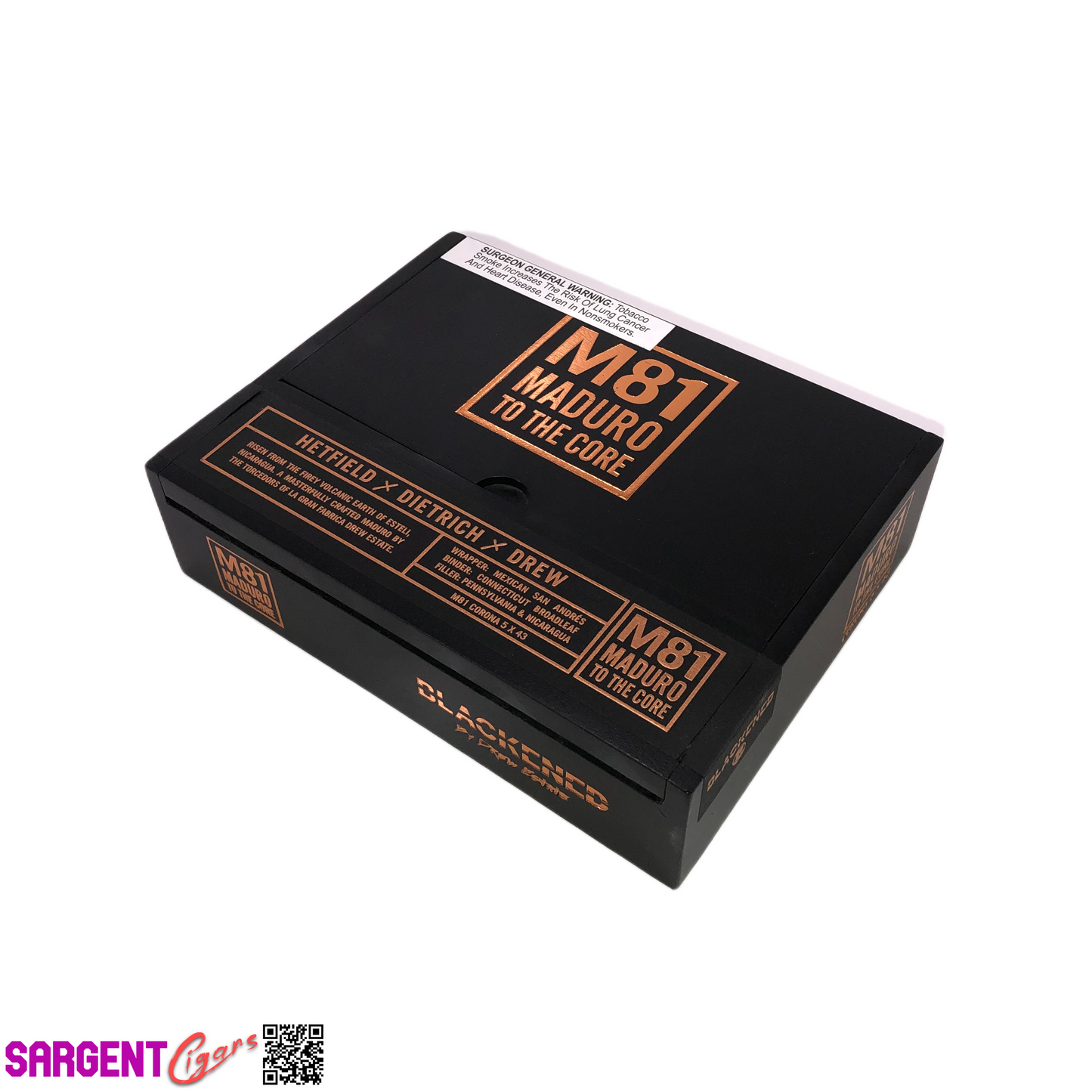James Hetfield Metallica M81 Blackend Corona Empty Wooden Cigar Box 7.5x6x2