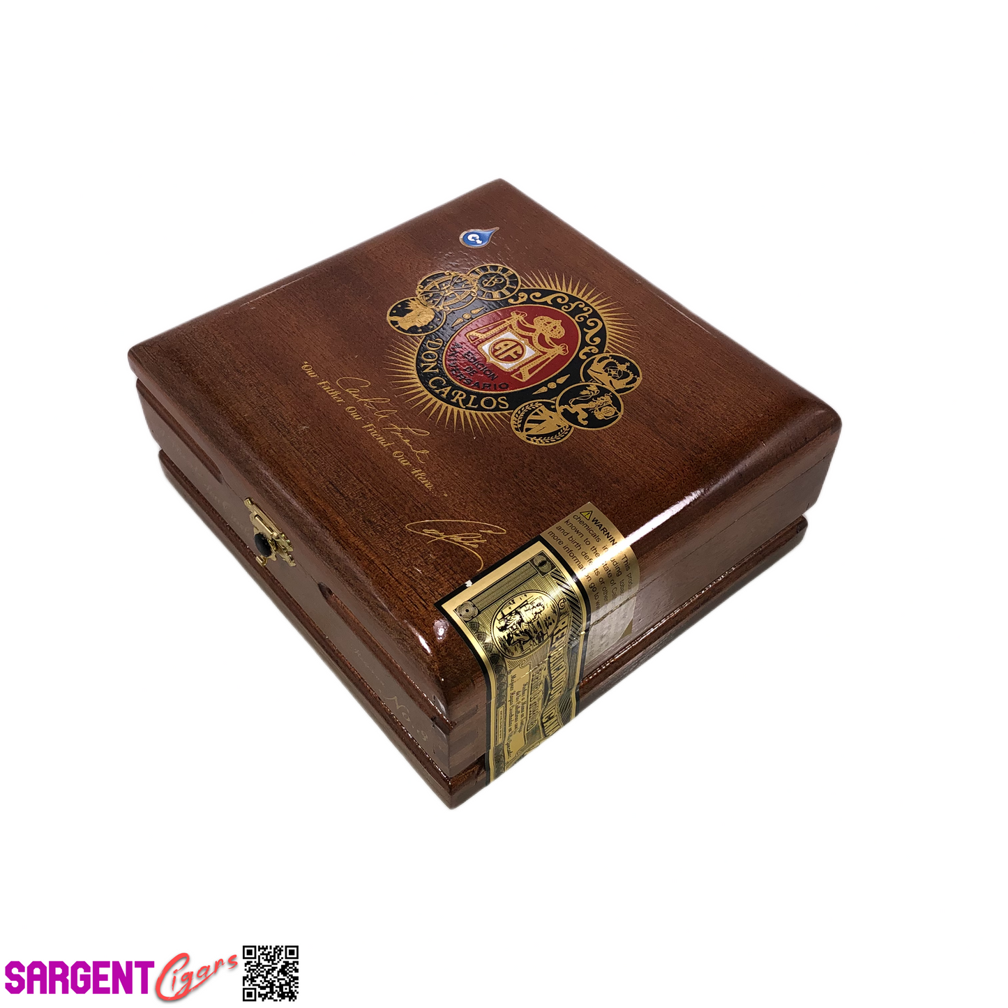 Arturo Fuente Don Carlos No4 Empty Wooden Cigar Box 6.75x5.75x2.75