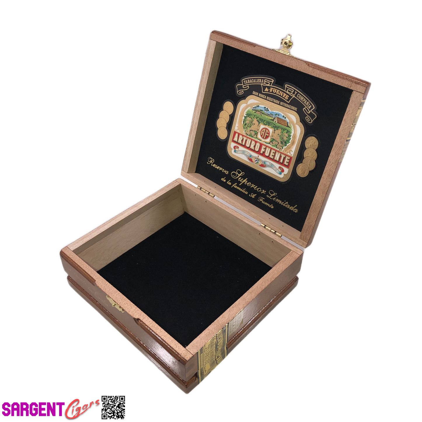 Arturo Fuente Don Carlos No4 Empty Wooden Cigar Box 6.75x5.75x2.75