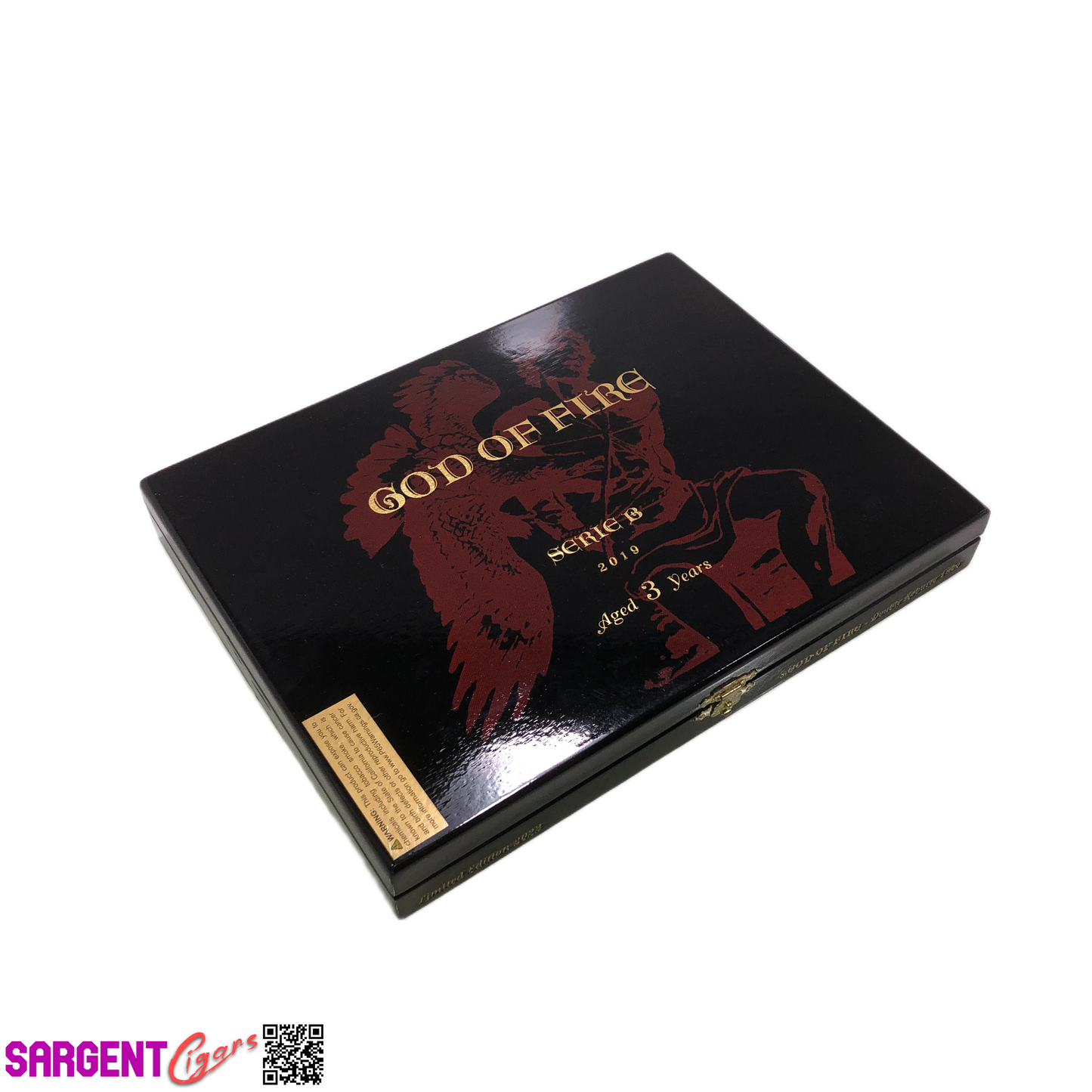 Arturo Fuente God Of Fire Double Robusto Tubo Empty Wooden Cigar Box 10x7.5x1.25