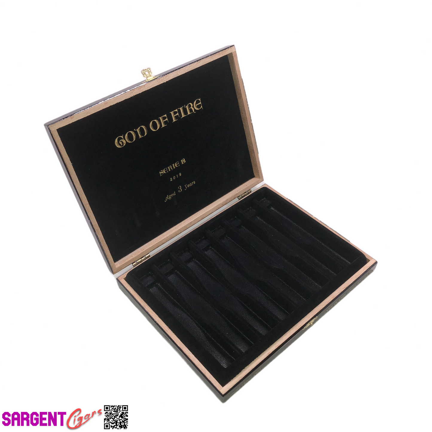 Arturo Fuente God Of Fire Double Robusto Tubo Empty Wooden Cigar Box 10x7.5x1.25