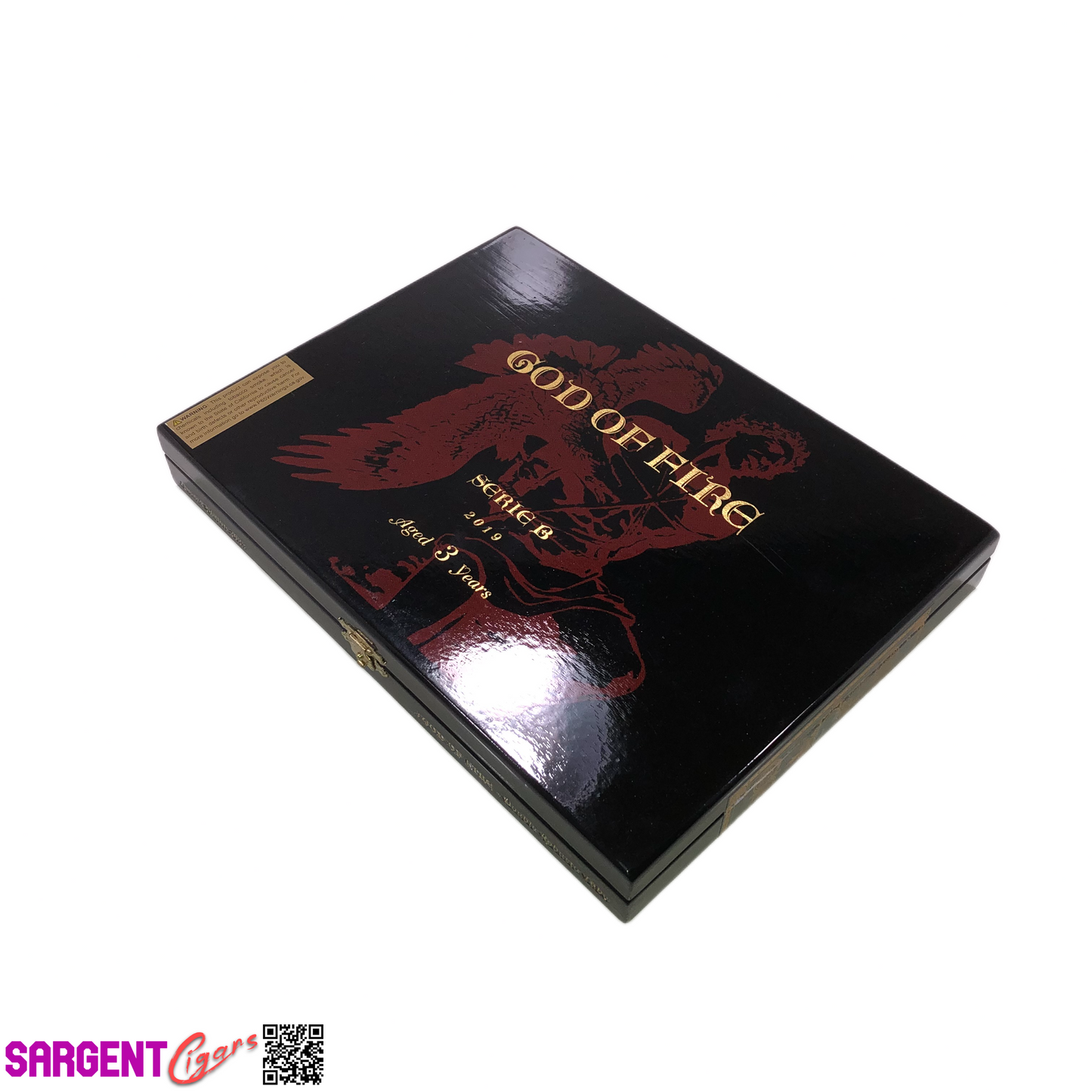 Arturo Fuente God Of Fire Double Robusto Tubo Empty Wooden Cigar Box 10x7.5x1.25