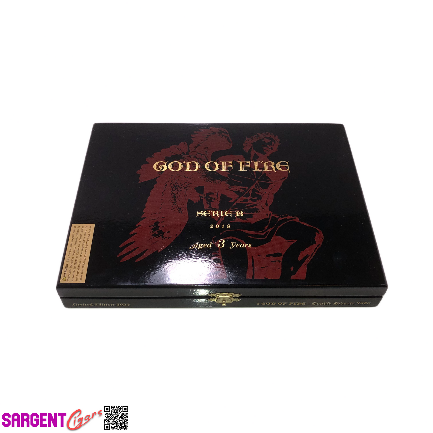 Arturo Fuente God Of Fire Double Robusto Tubo Empty Wooden Cigar Box 10x7.5x1.25