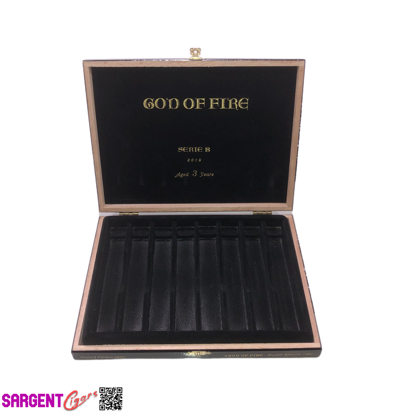 Arturo Fuente God Of Fire Double Robusto Tubo Empty Wooden Cigar Box 10x7.5x1.25