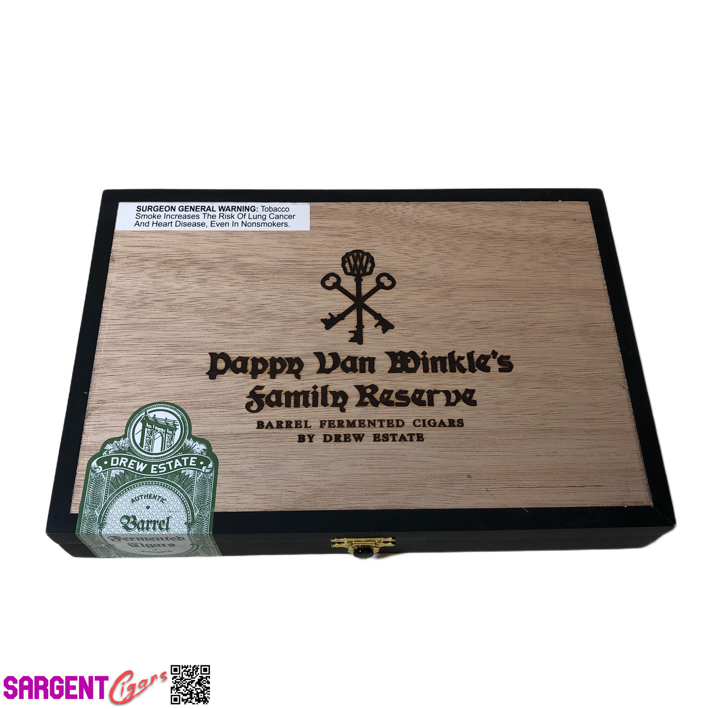 Pappy Van Winkle Robusto Empty Wooden Cigar Box 9.5x6.5x1.5