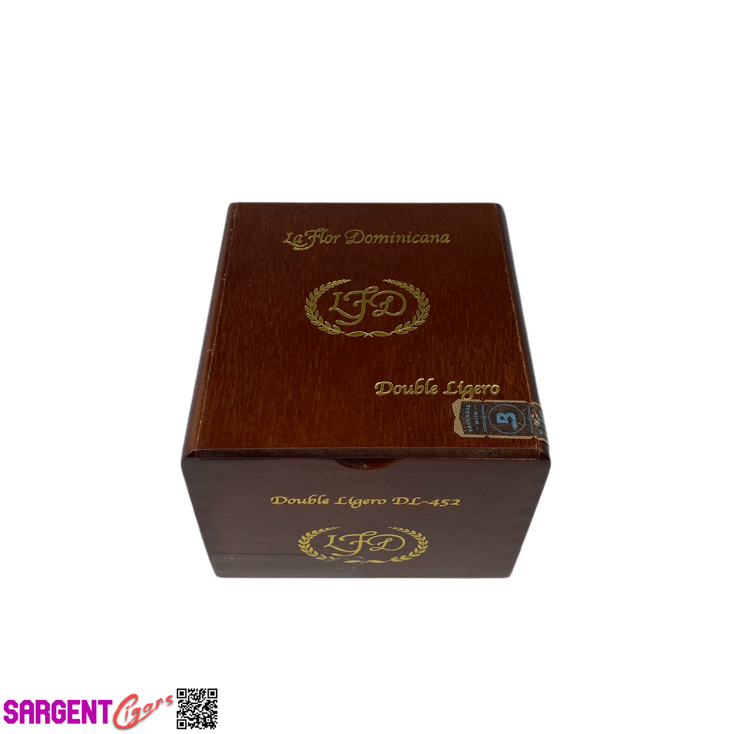 LFD DL452 Empty Wooden Cigar Box 4.5x5x3.5