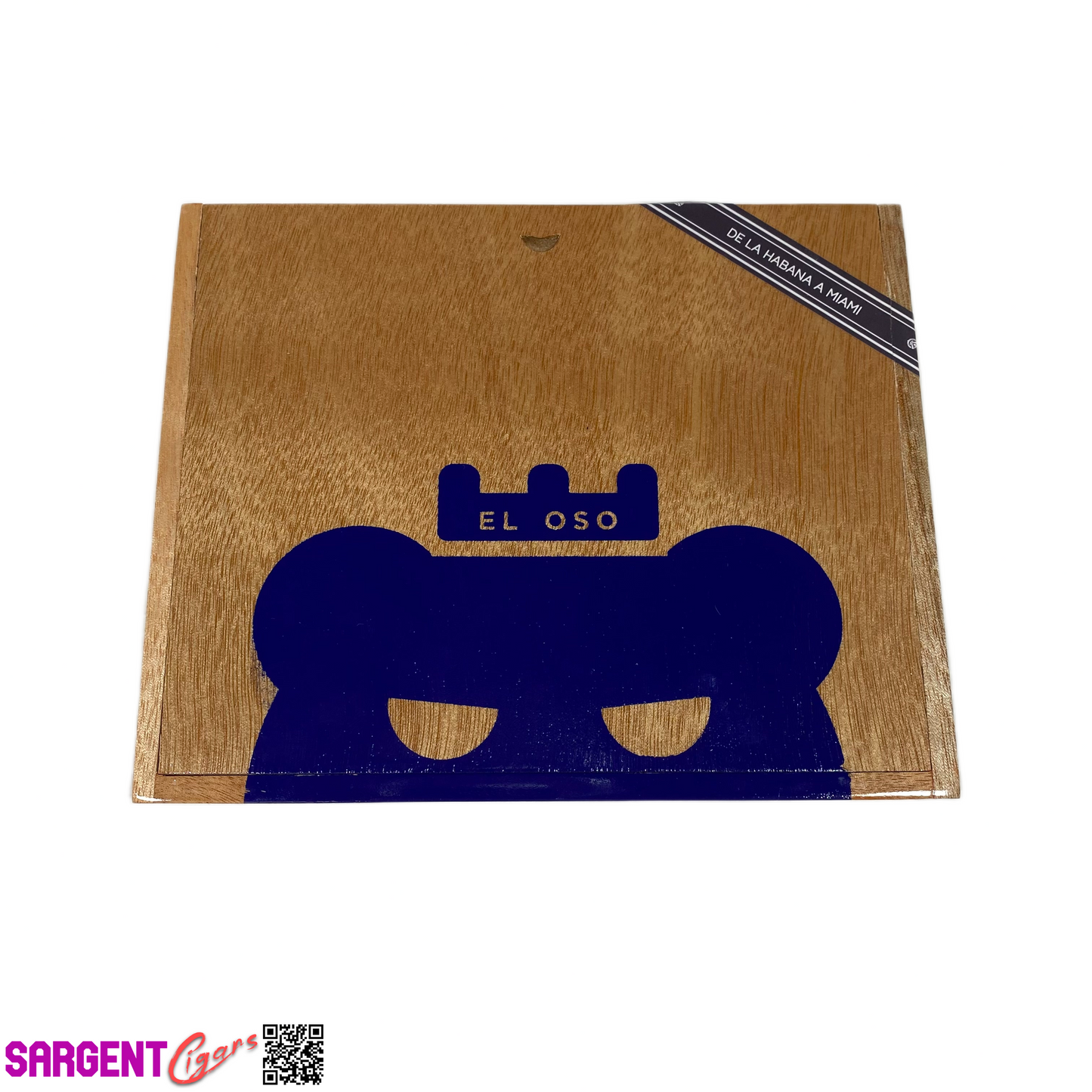 Warped Cigars El Oso Empty Wooden Cigar Box 8.25x6.75x1
