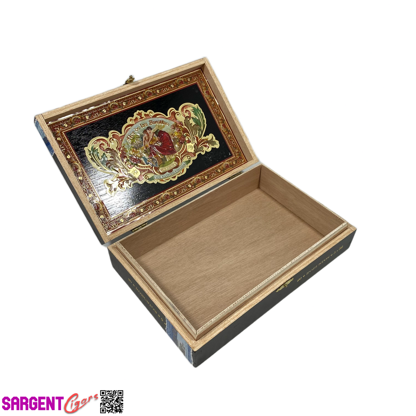 Flor De Las Antillas San Andres Robusto Empty Wooden Cigar Box 9x6x2