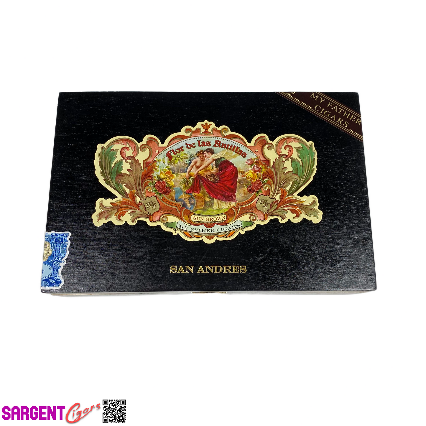 Flor De Las Antillas San Andres Robusto Empty Wooden Cigar Box 9x6x2