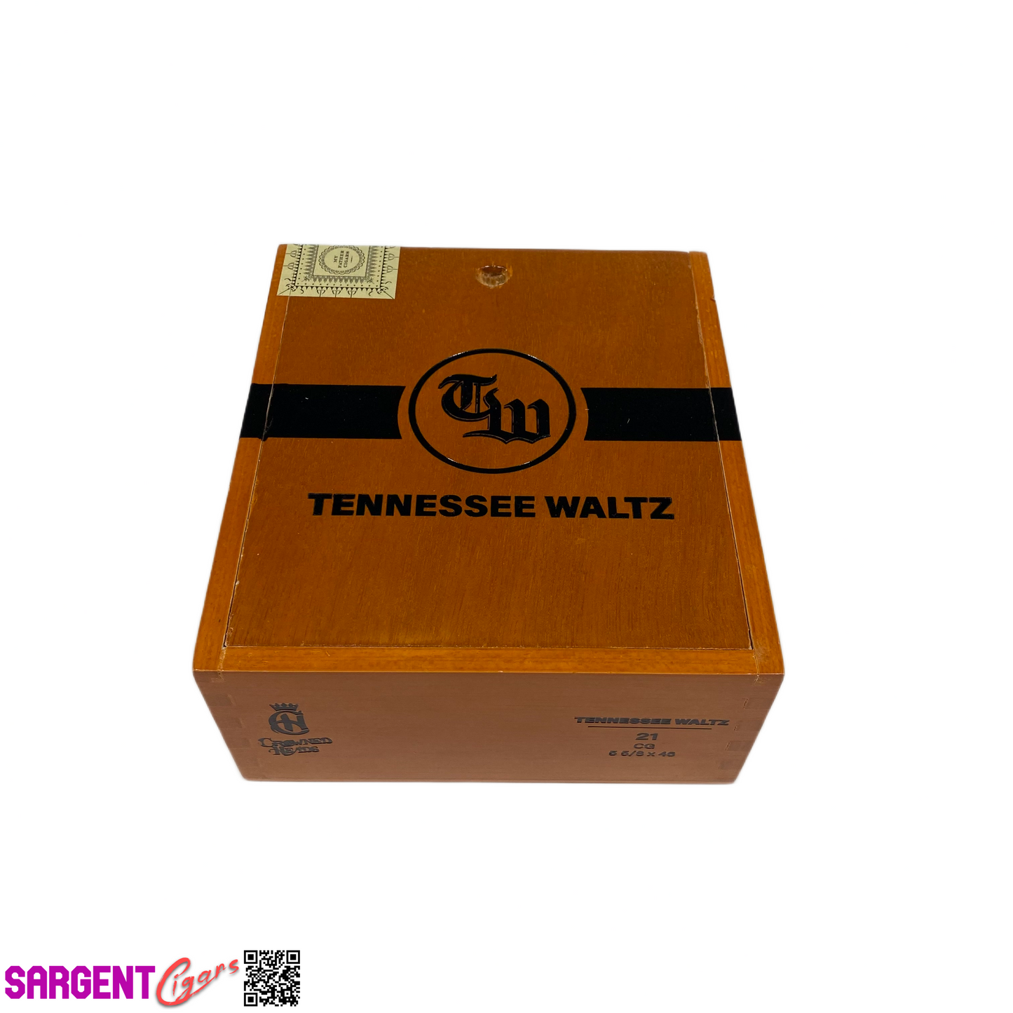 Crowned Heads Tennessee Waltz Empty Wooden Cigar Box 5.75x6.5x2.75