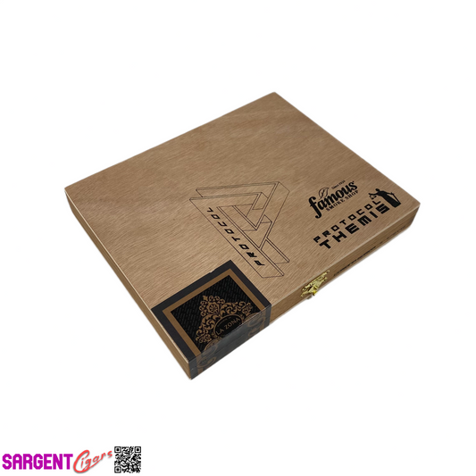 Protocol Themis Corona Gorda Empty Wooden Cigar Box 8x6.5x1 (1)