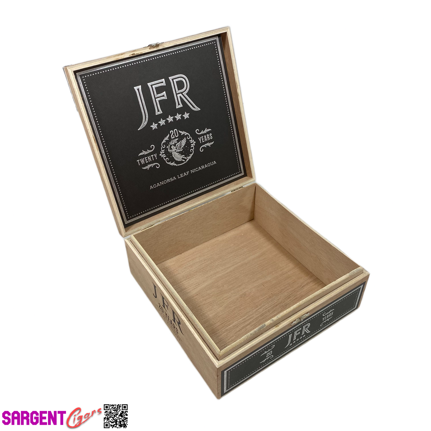 JFR 20th 7x70 Empty Wooden Cigar Box 8.25x8.25x3
