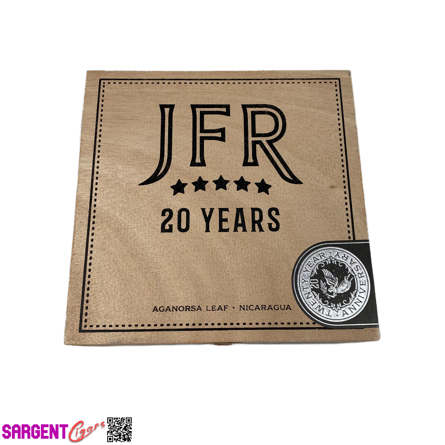 JFR 20th 7x70 Empty Wooden Cigar Box 8.25x8.25x3