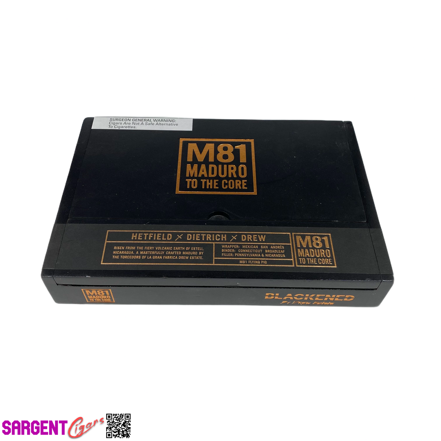 James Hetfield Metallica M81 Blackend Flying Pig Empty Wooden Cigar Box 9.5x6.5x1.5