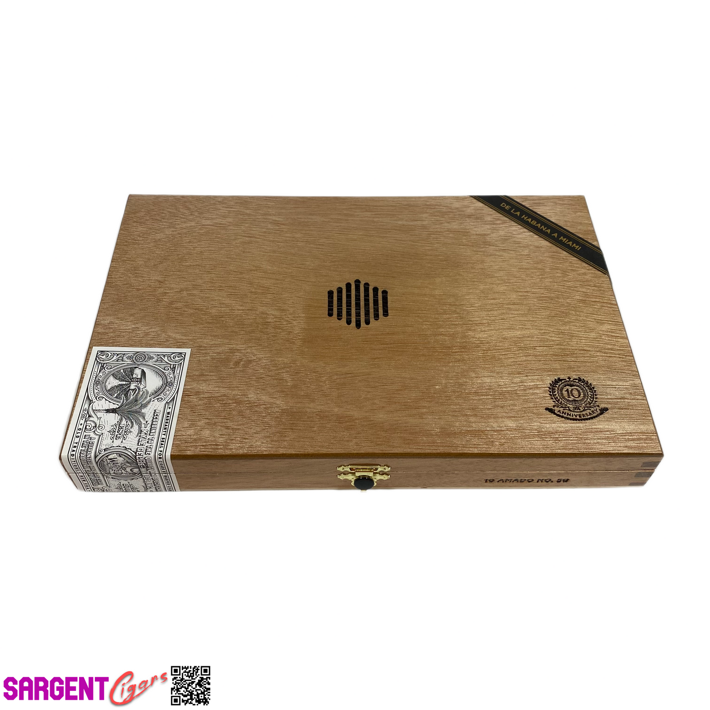 Warped Amado No50 Empty Wooden Cigar Box 11.25x7.5x1.5