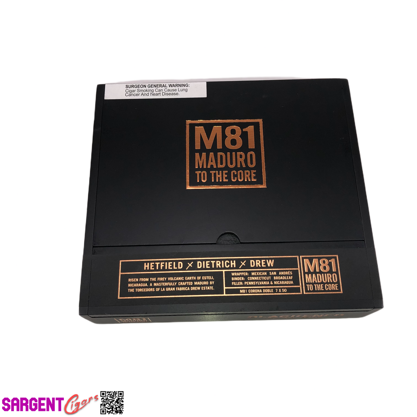 James Hetfield Metallica M81 Blackend Toro Empty Wooden Cigar Box 8.75x6.75x2.25