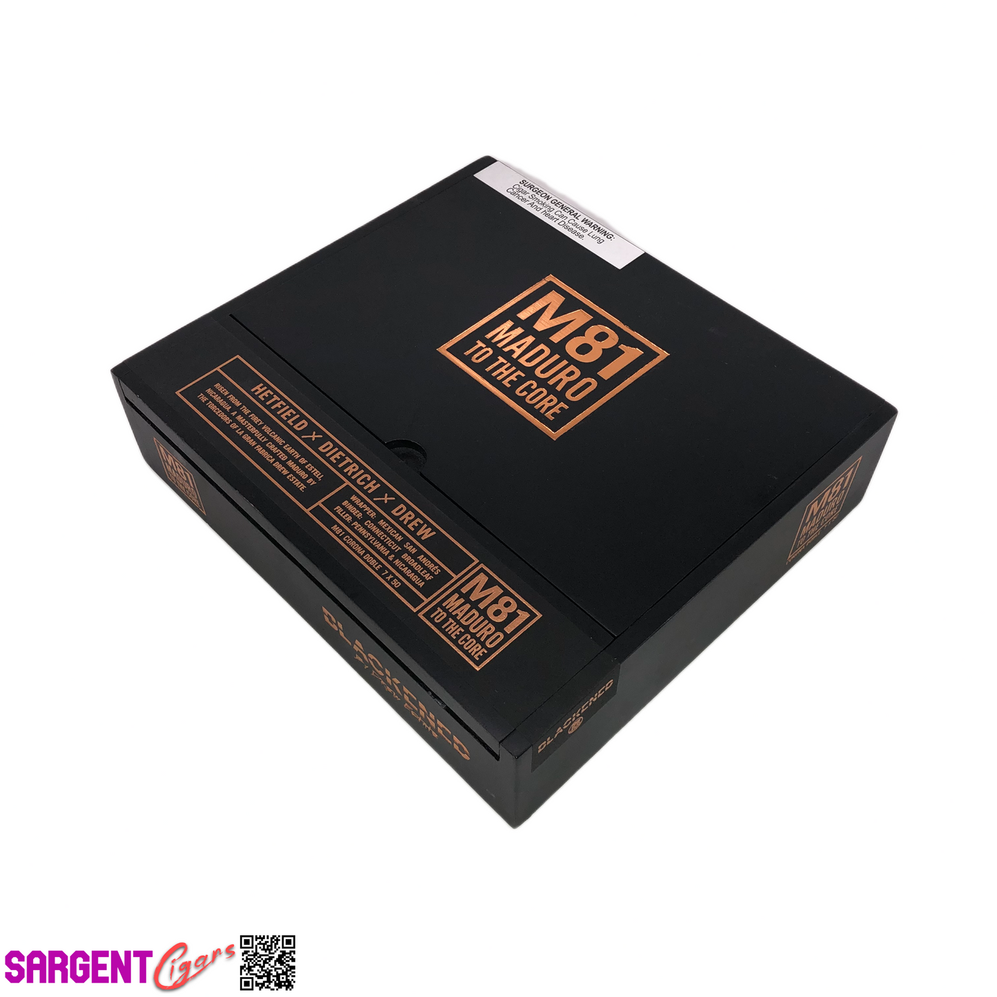 James Hetfield Metallica M81 Blackend Toro Empty Wooden Cigar Box 8.75x6.75x2.25
