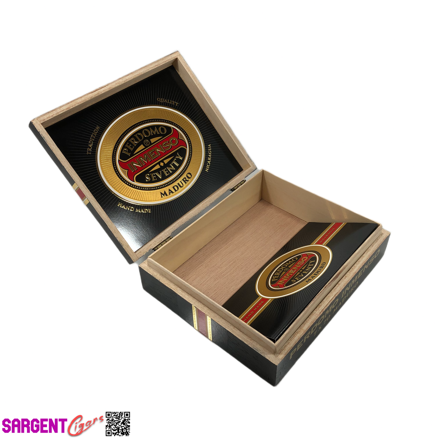 Perdomo Inmenso 7x70 Maduro Empty Wooden Cigar Box 9.75x8x2.75