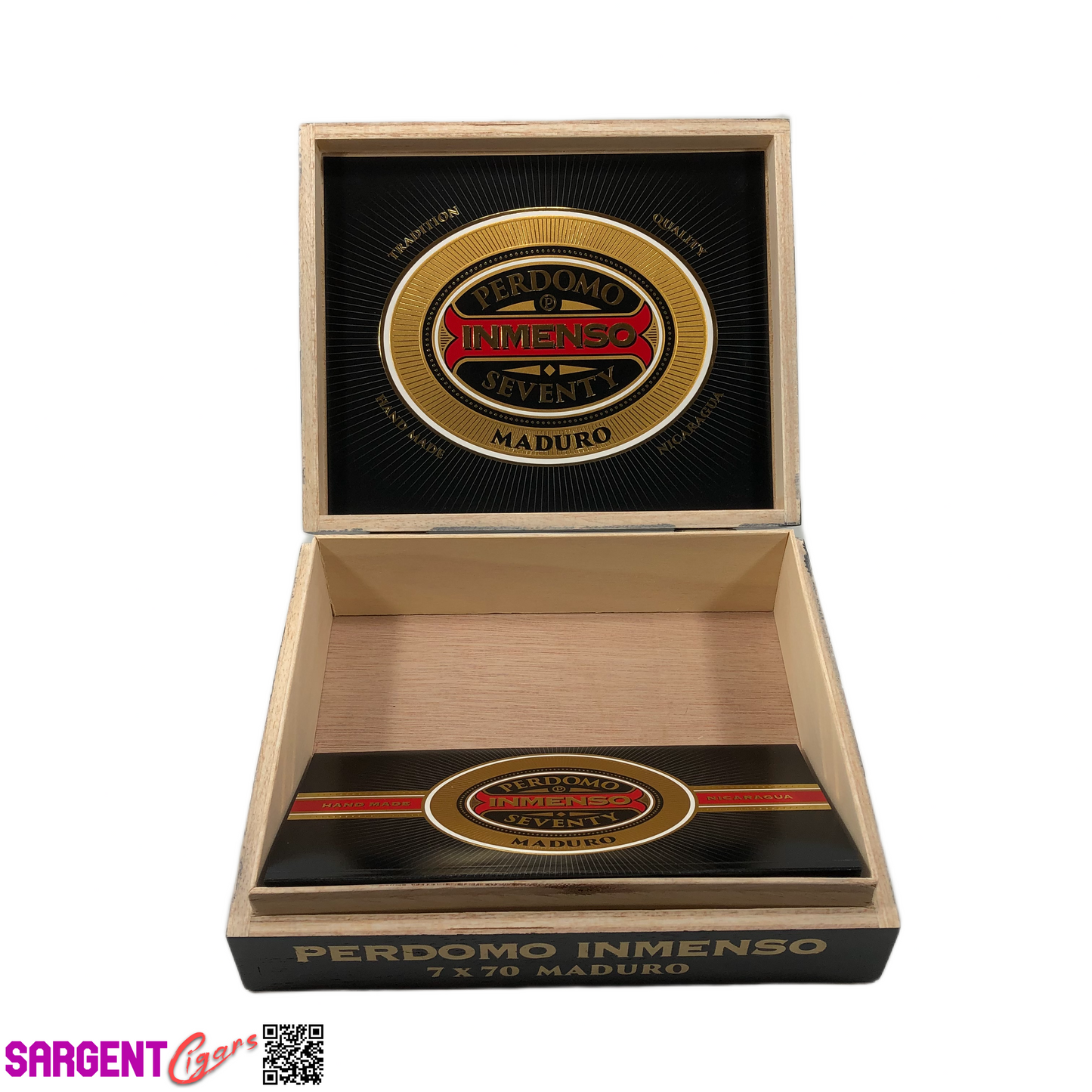 Perdomo Inmenso 7x70 Maduro Empty Wooden Cigar Box 9.75x8x2.75